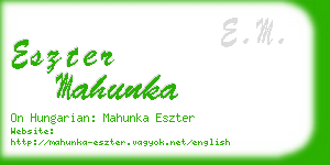 eszter mahunka business card